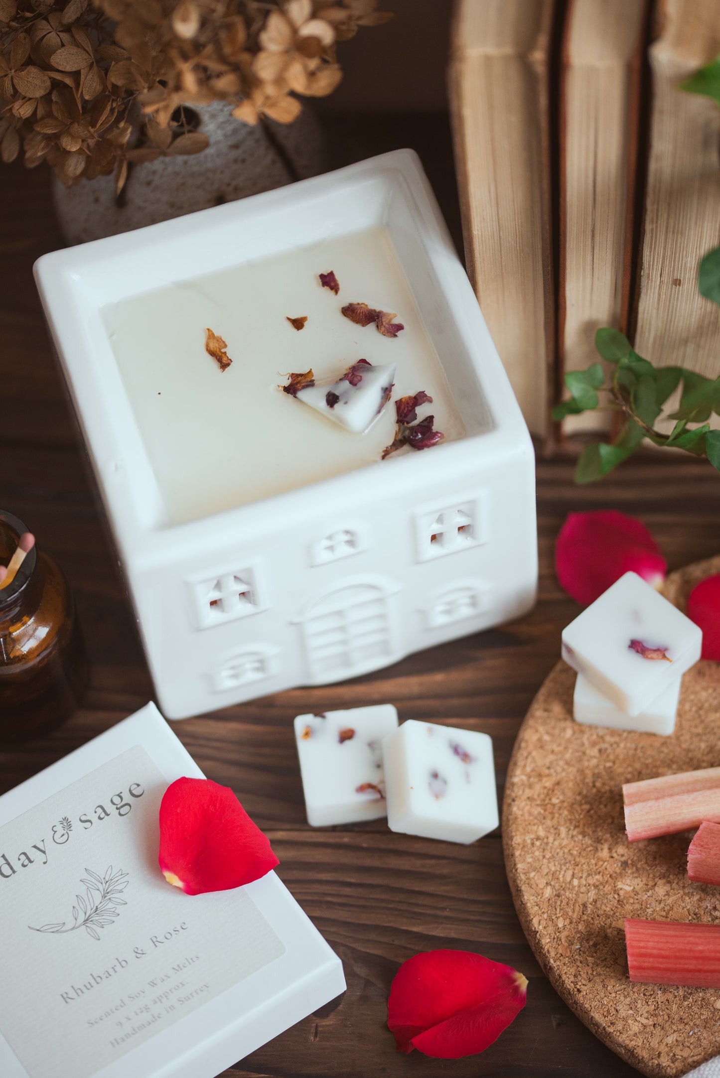 Rhubarb & Rose Scented Soy Wax Melts