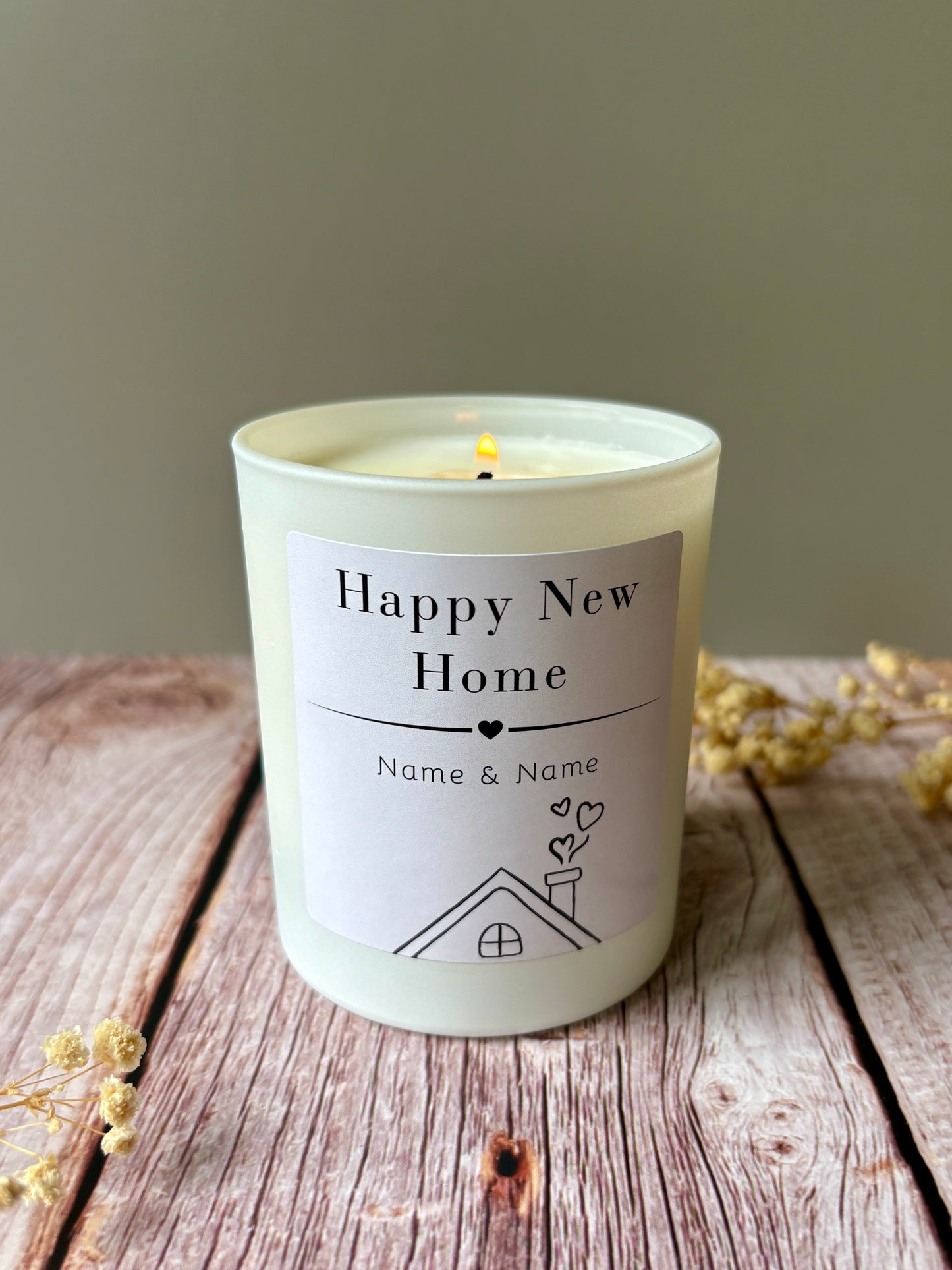 20cl Personalised New Home Candle- Roof Design