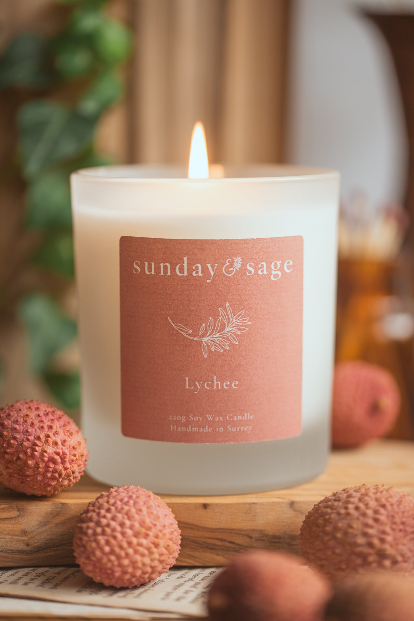 Lychee Scented Soy Candle