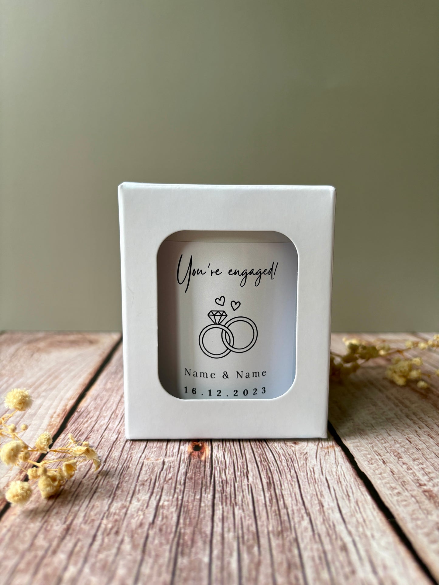 20cl Personalised Engagement Candle- ‘You’re engaged’
