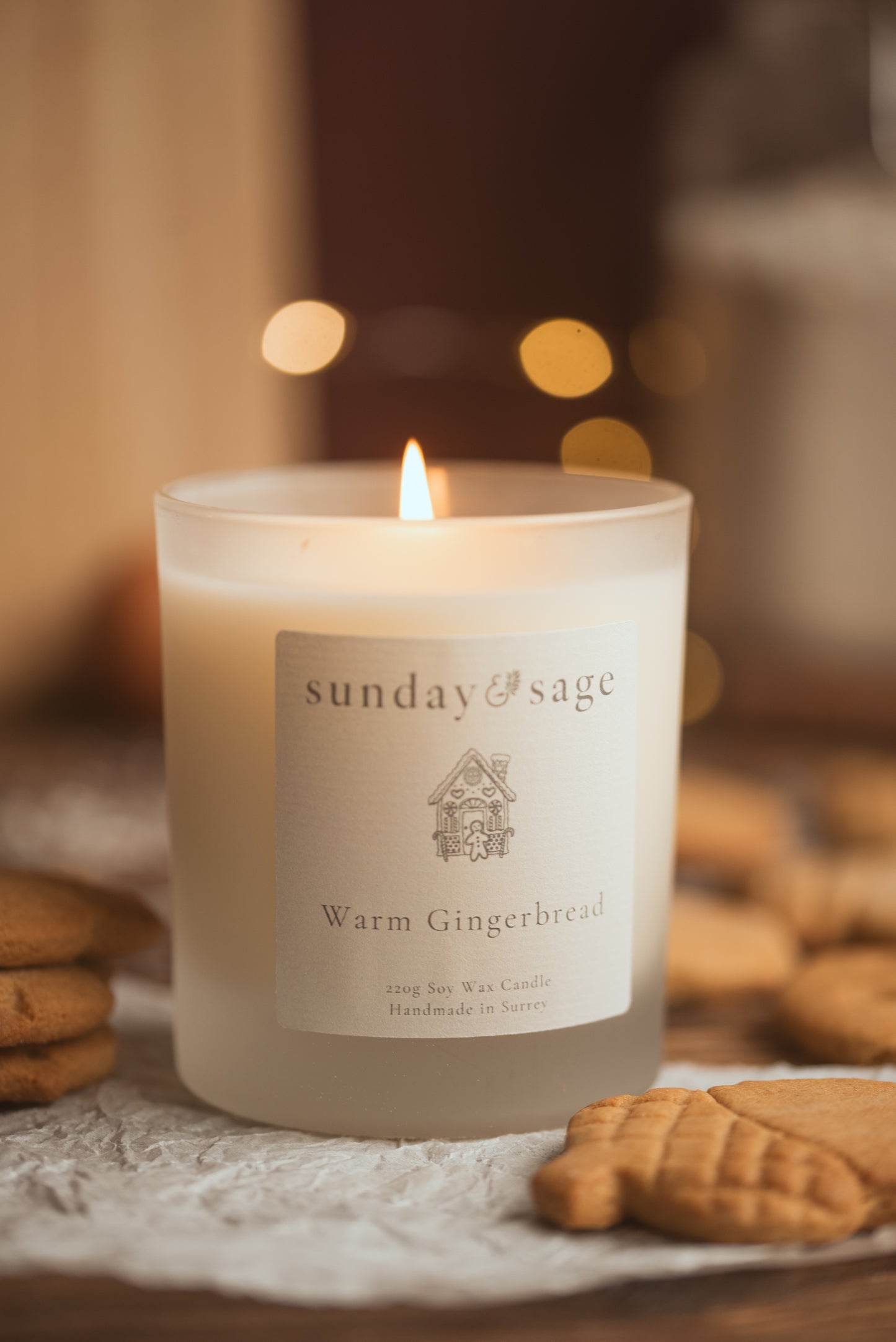 Warm Gingerbread Scented Soy Candle