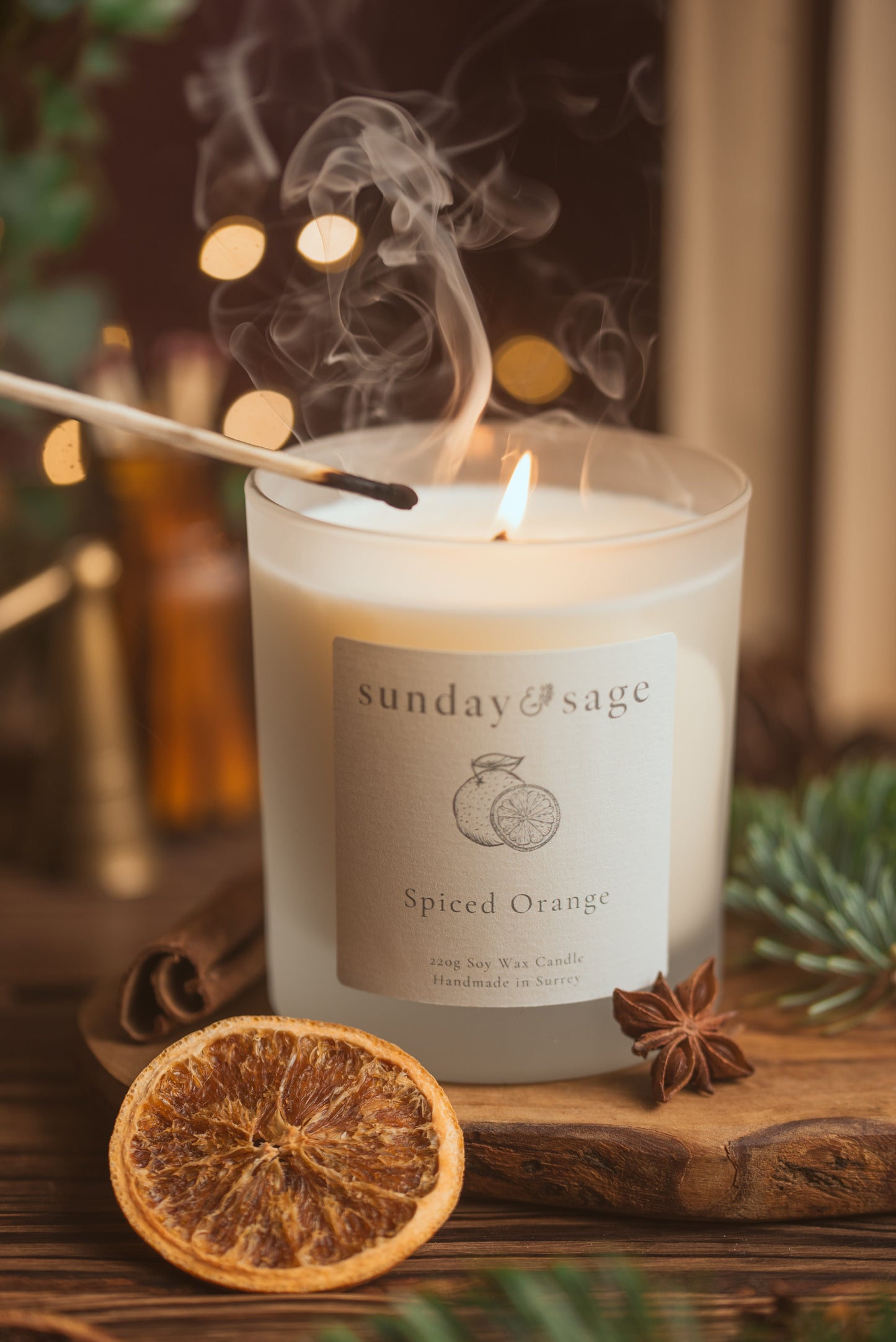Spiced Orange Scented Soy Candle