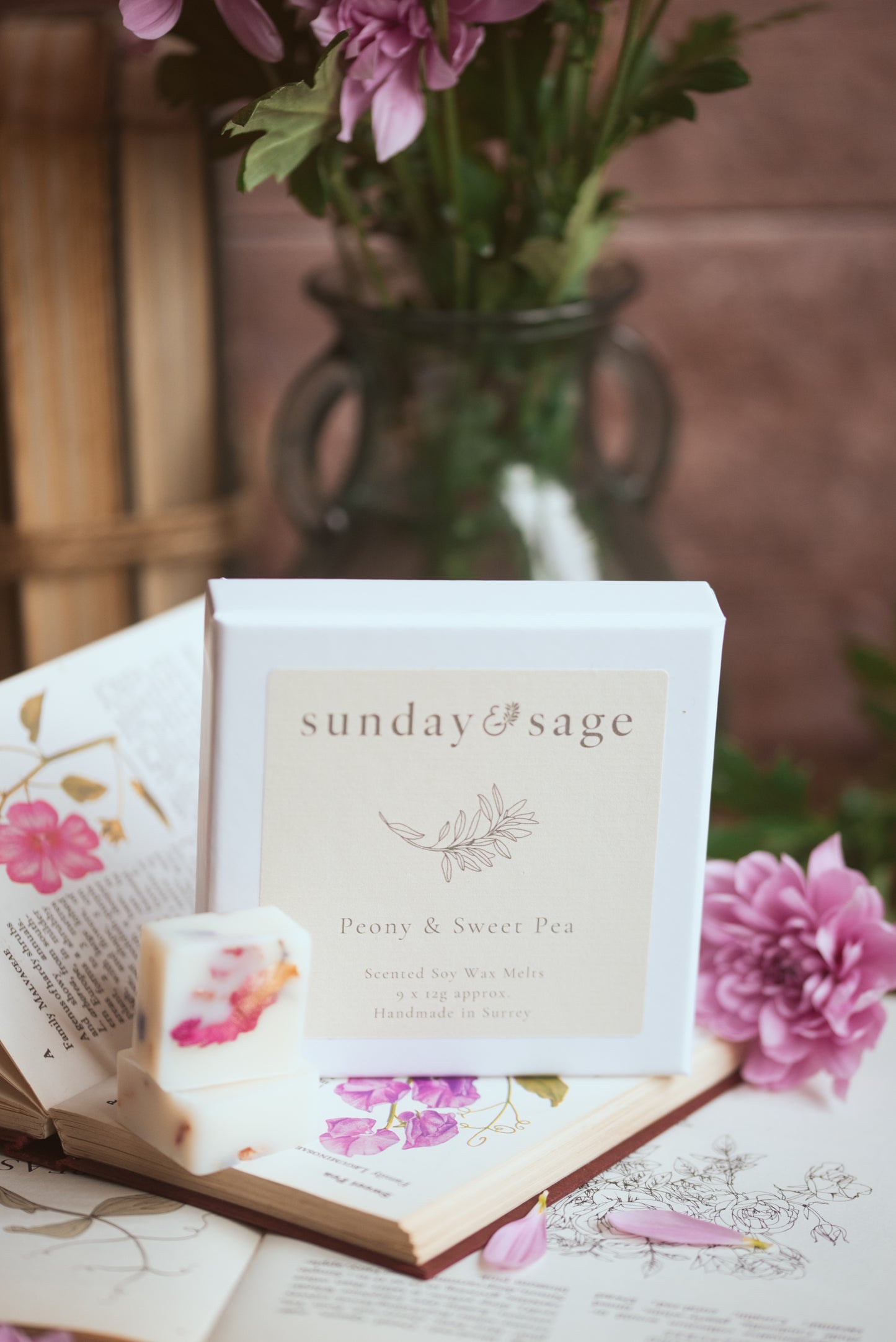 Peony & Sweet Pea Scented Soy Wax Melts