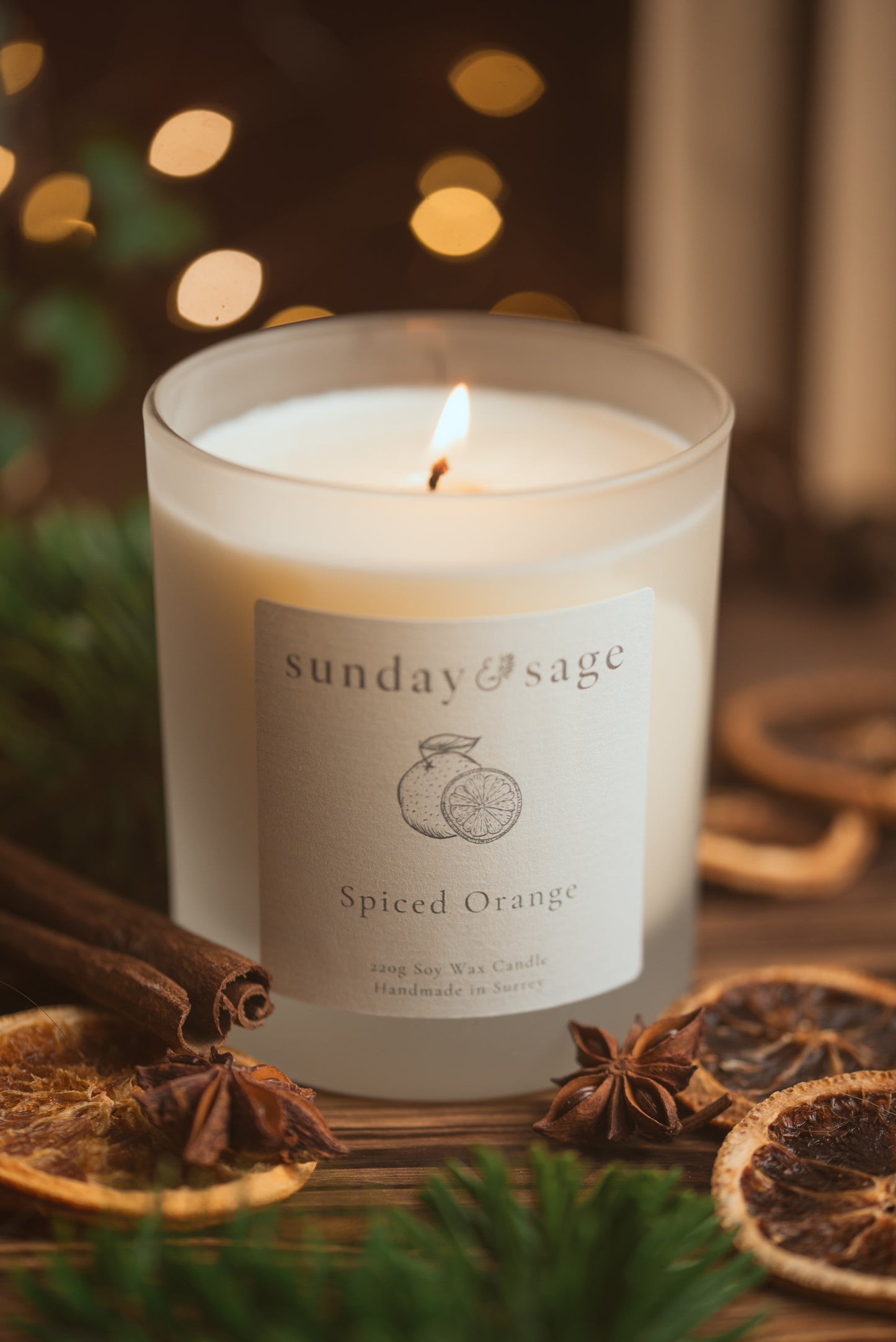 Spiced Orange Scented Soy Candle