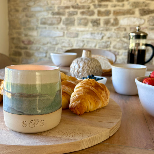 Slow Mornings Refillable Ceramic Candle- Starter Set