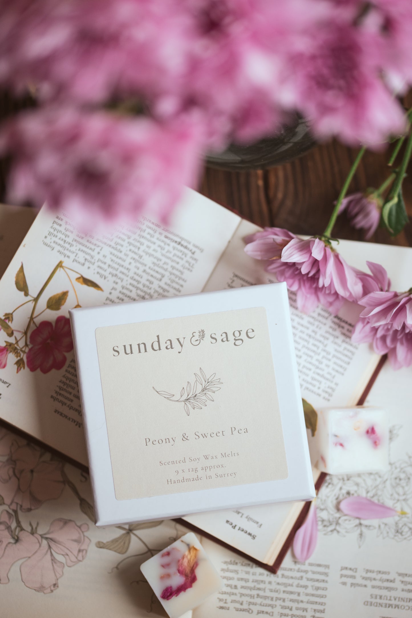 Peony & Sweet Pea Scented Soy Wax Melts