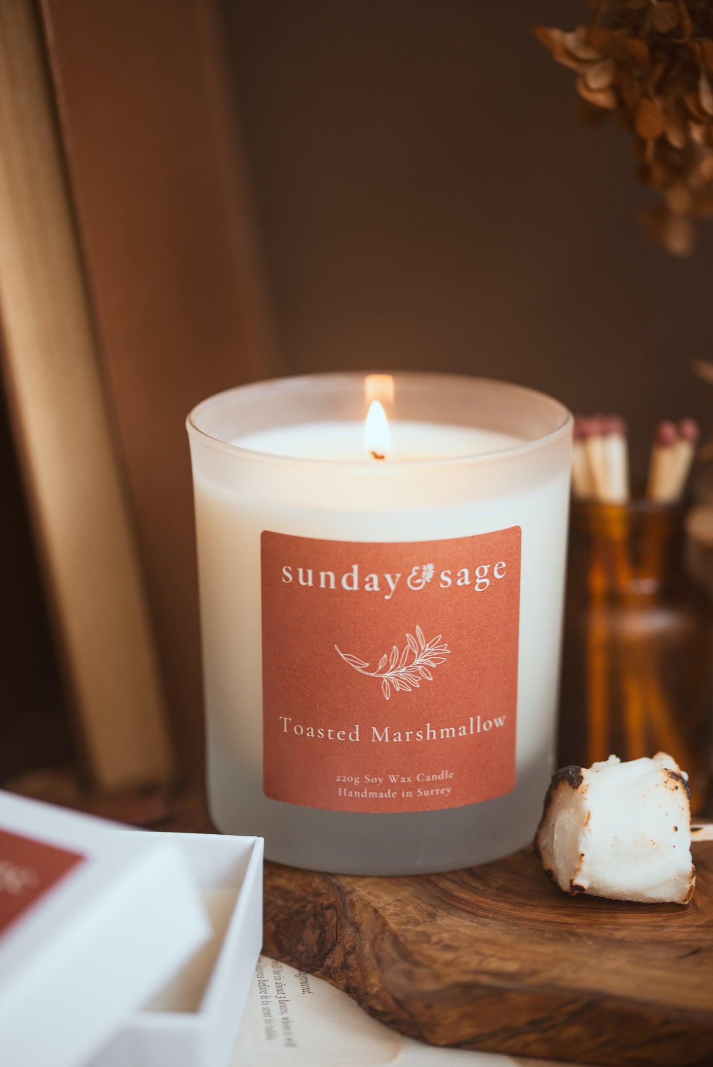 Toasted Marshmallow Scented Soy Candle