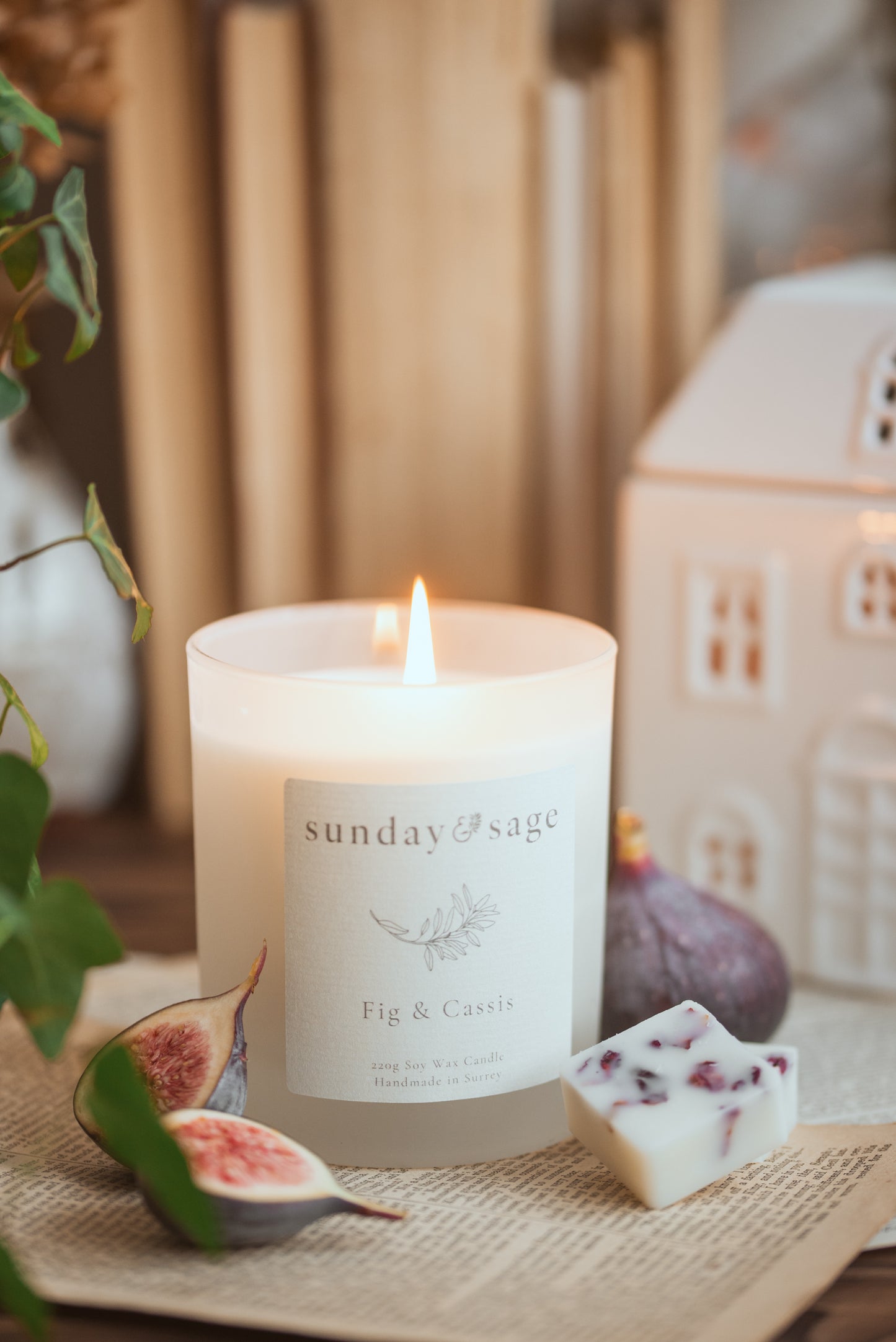 Fig & Cassis Scented Soy Candle