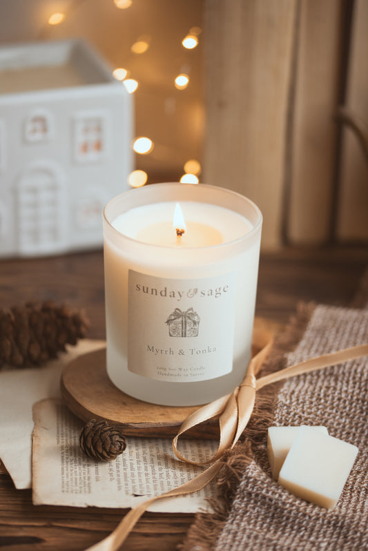 Myrrh & Tonka Scented Soy Candle