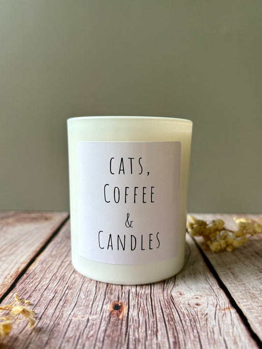 20cl candle- Cats, Coffee & Candles