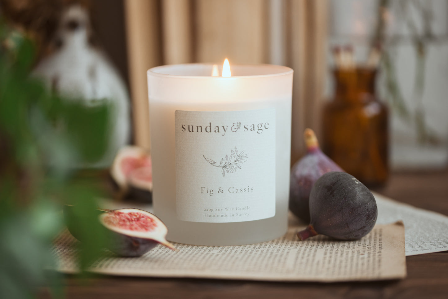 Fig & Cassis Scented Soy Candle