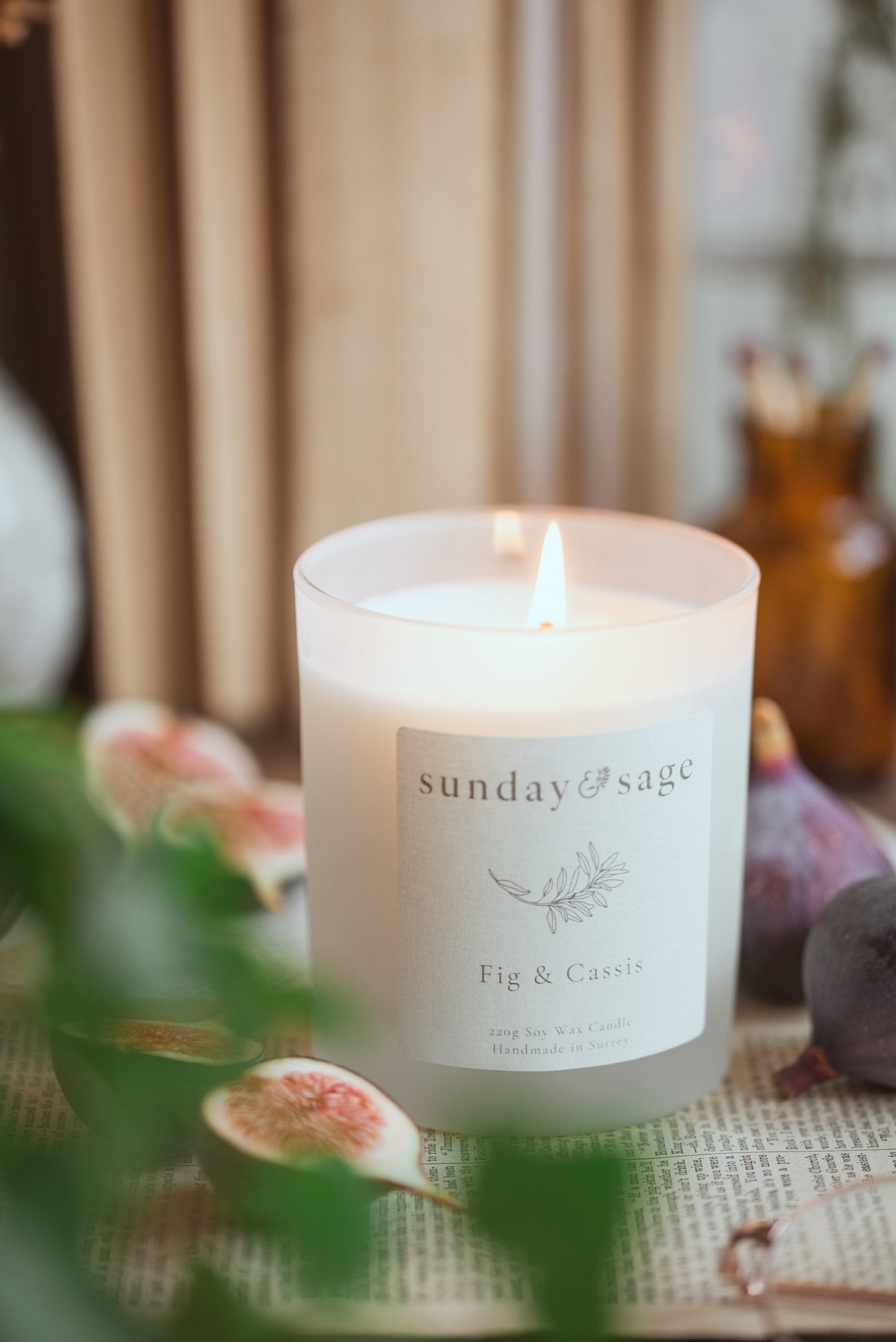 Fig & Cassis Scented Soy Candle
