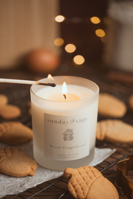 Warm Gingerbread Scented Soy Candle