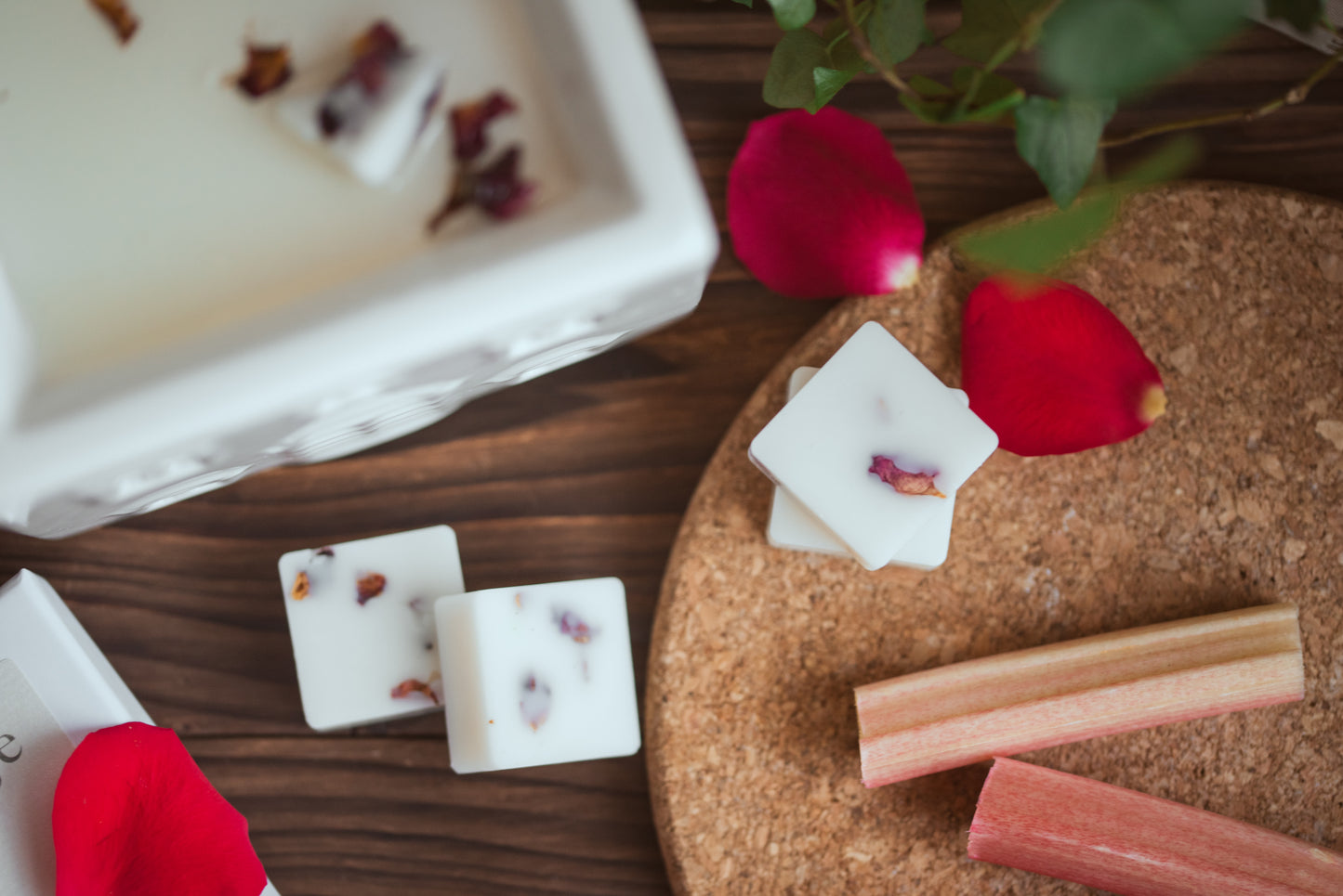 Rhubarb & Rose Scented Soy Wax Melts