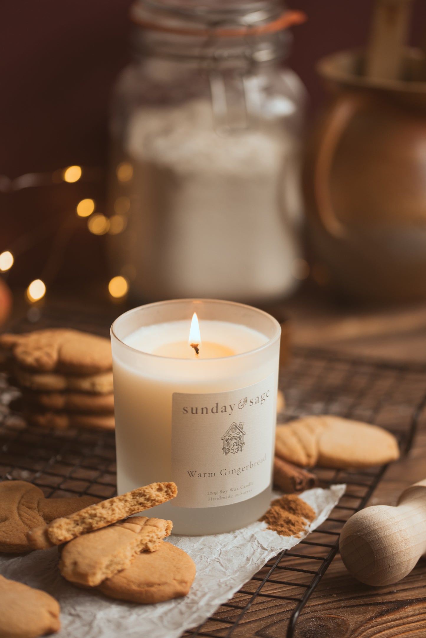 Warm Gingerbread Scented Soy Candle