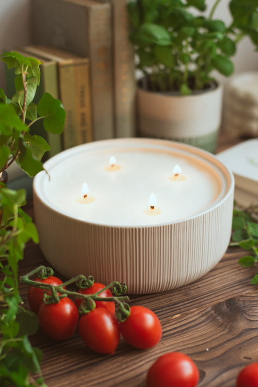Herb Garden Large Ceramic Soy Candle