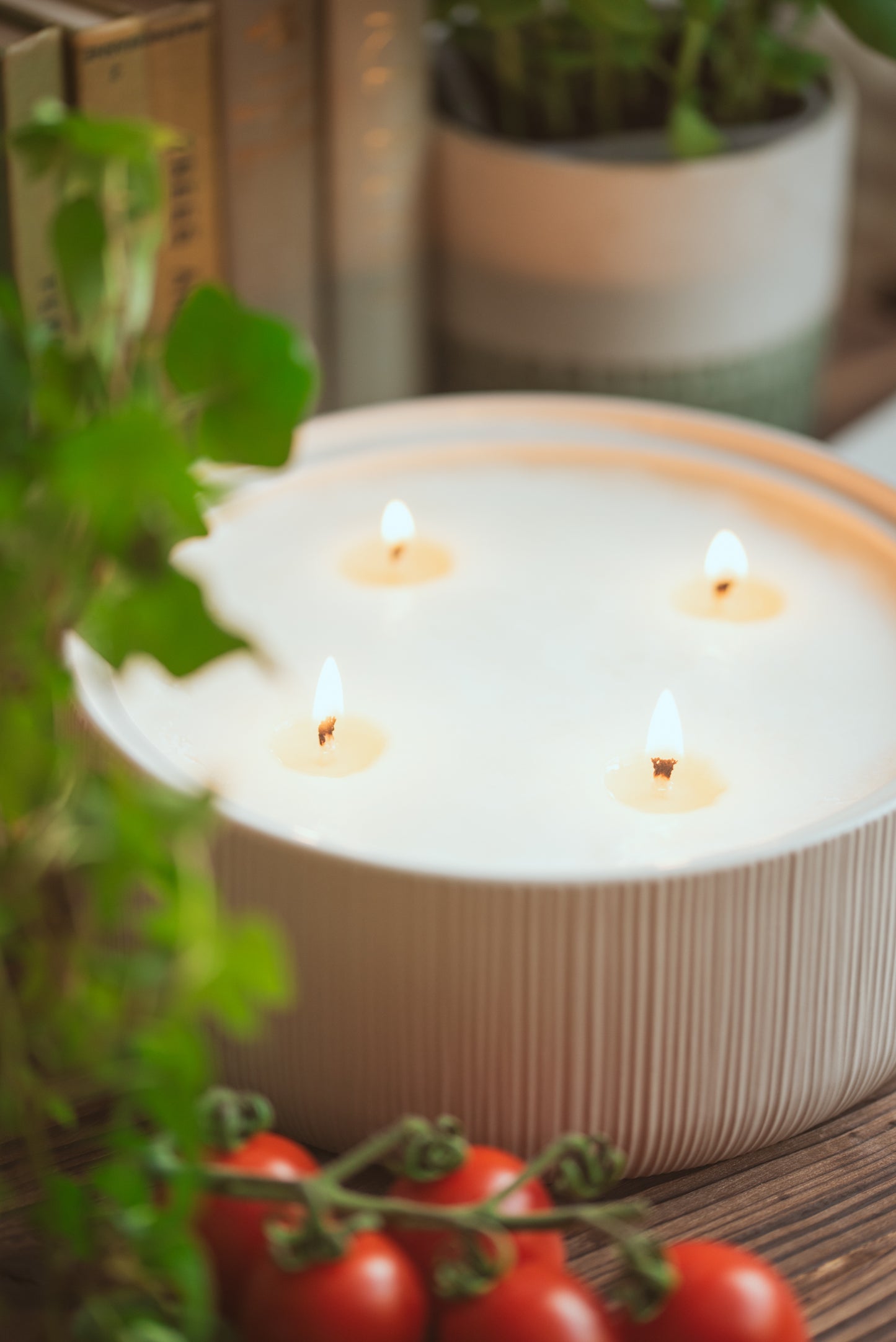 Herb Garden Large Ceramic Soy Candle