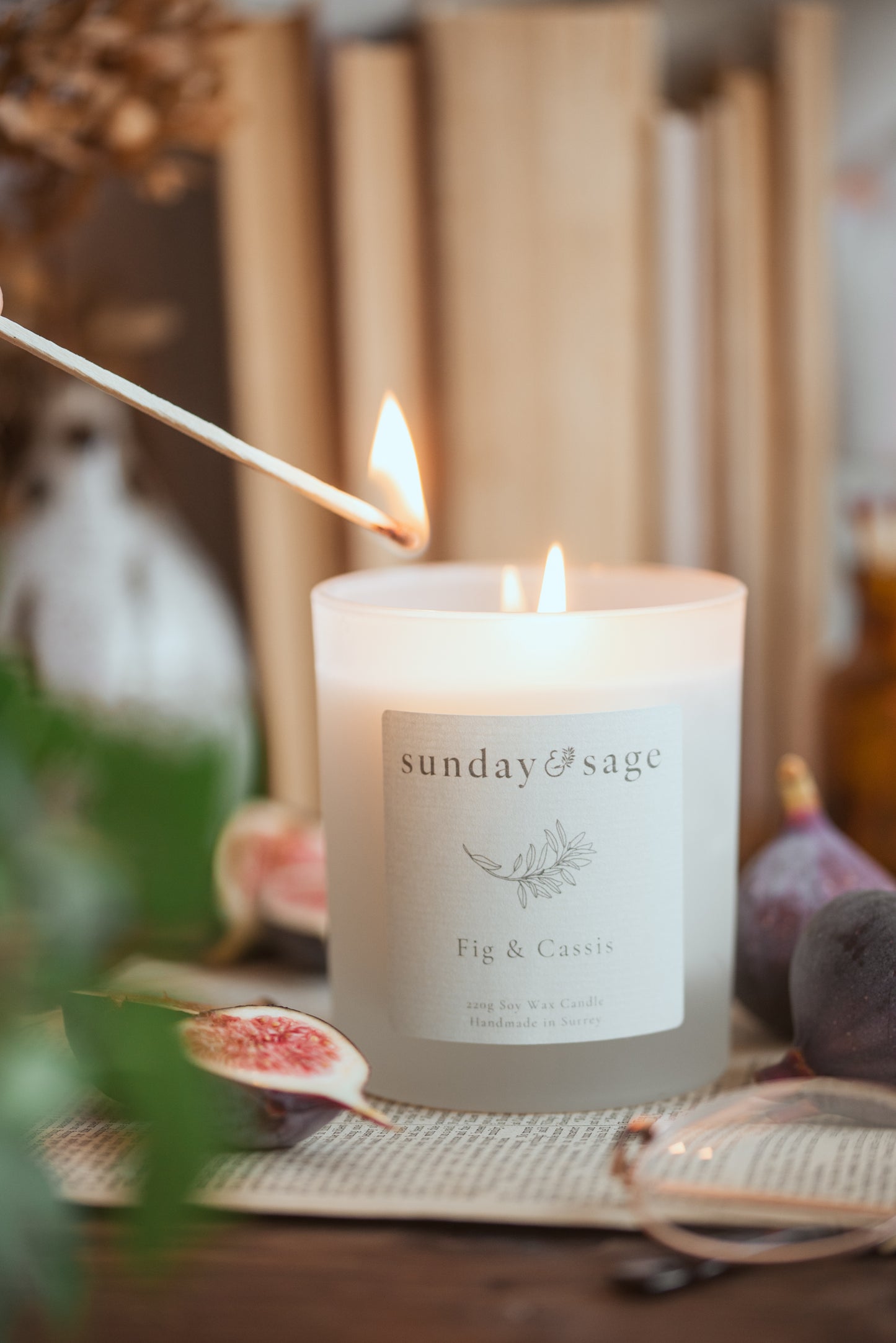 Fig & Cassis Scented Soy Candle