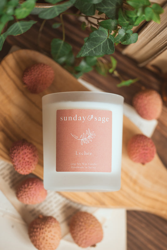 Lychee Scented Soy Candle