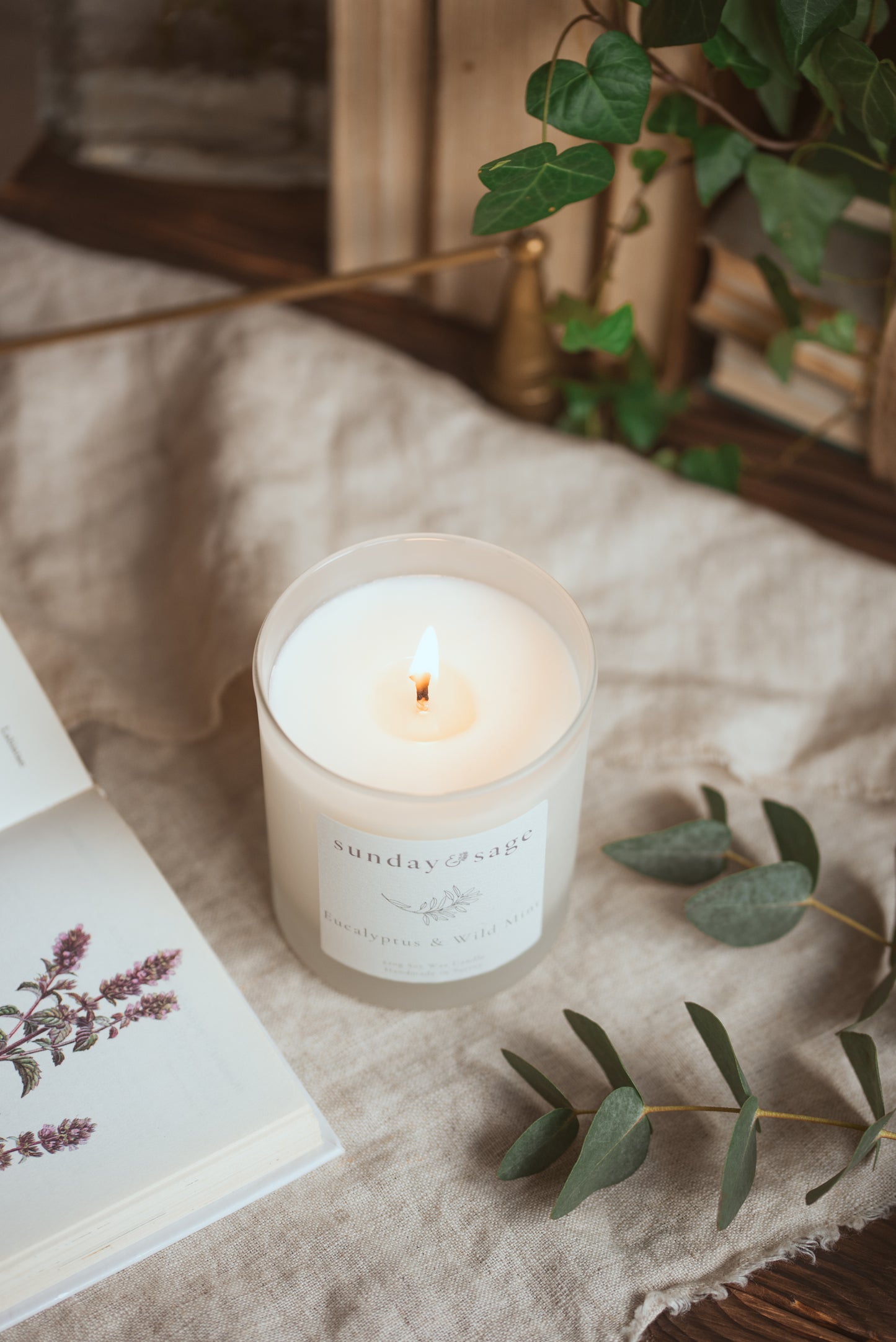 Eucalyptus & Wild Mint Scented Soy Candle
