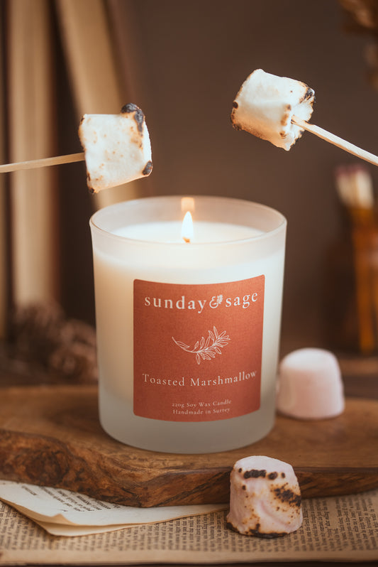 Toasted Marshmallow Scented Soy Candle